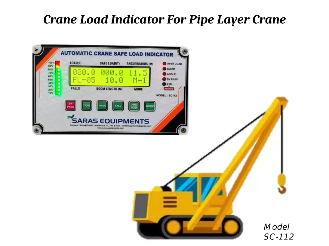 Crane Safe Load Indicator for Pipe Layer Crane