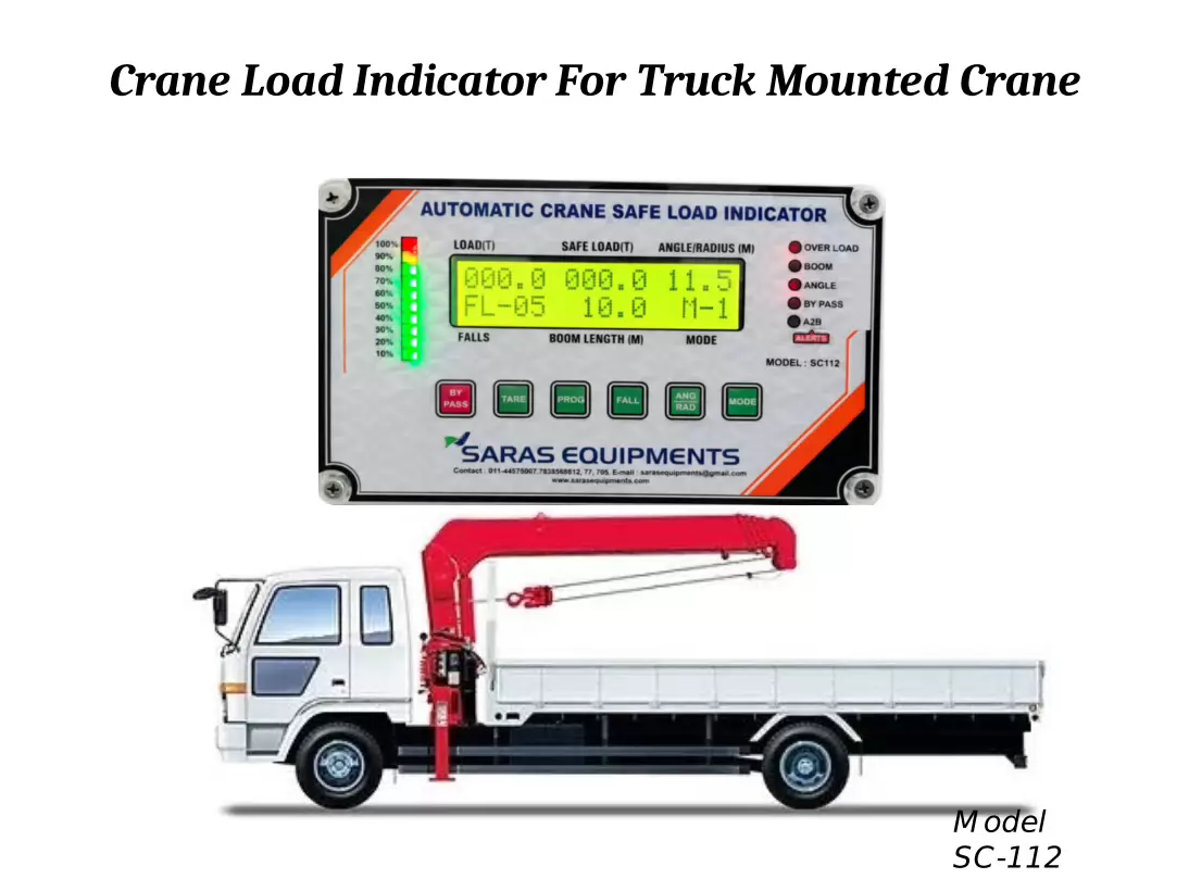 Crane Safe Load Indicator for Truck Mounted Crane