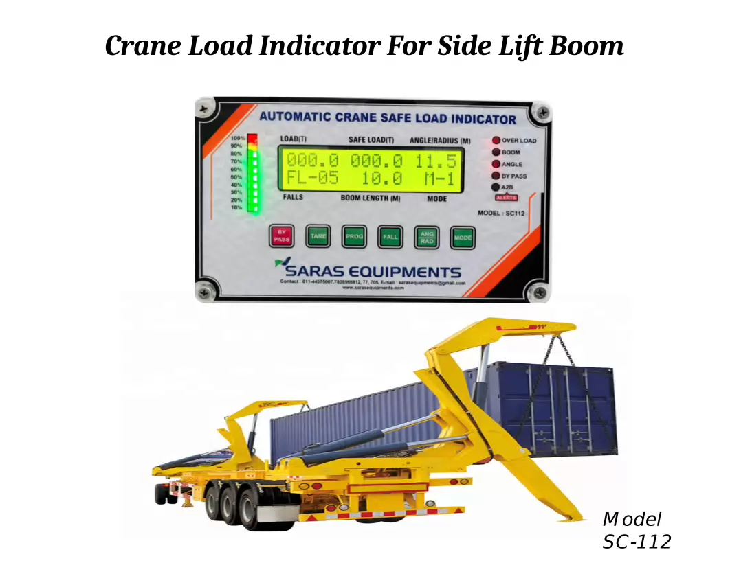 Crane Safe Load Indicator for Side Lift Crane