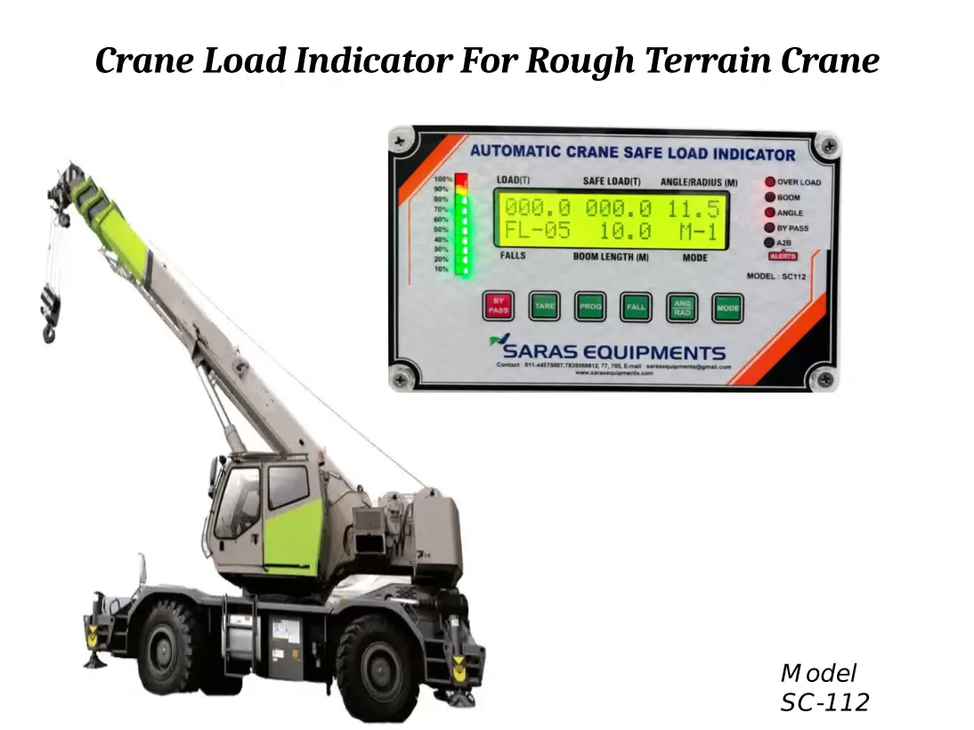 Crane Safe Load Indicator for Rough Terrain Crane