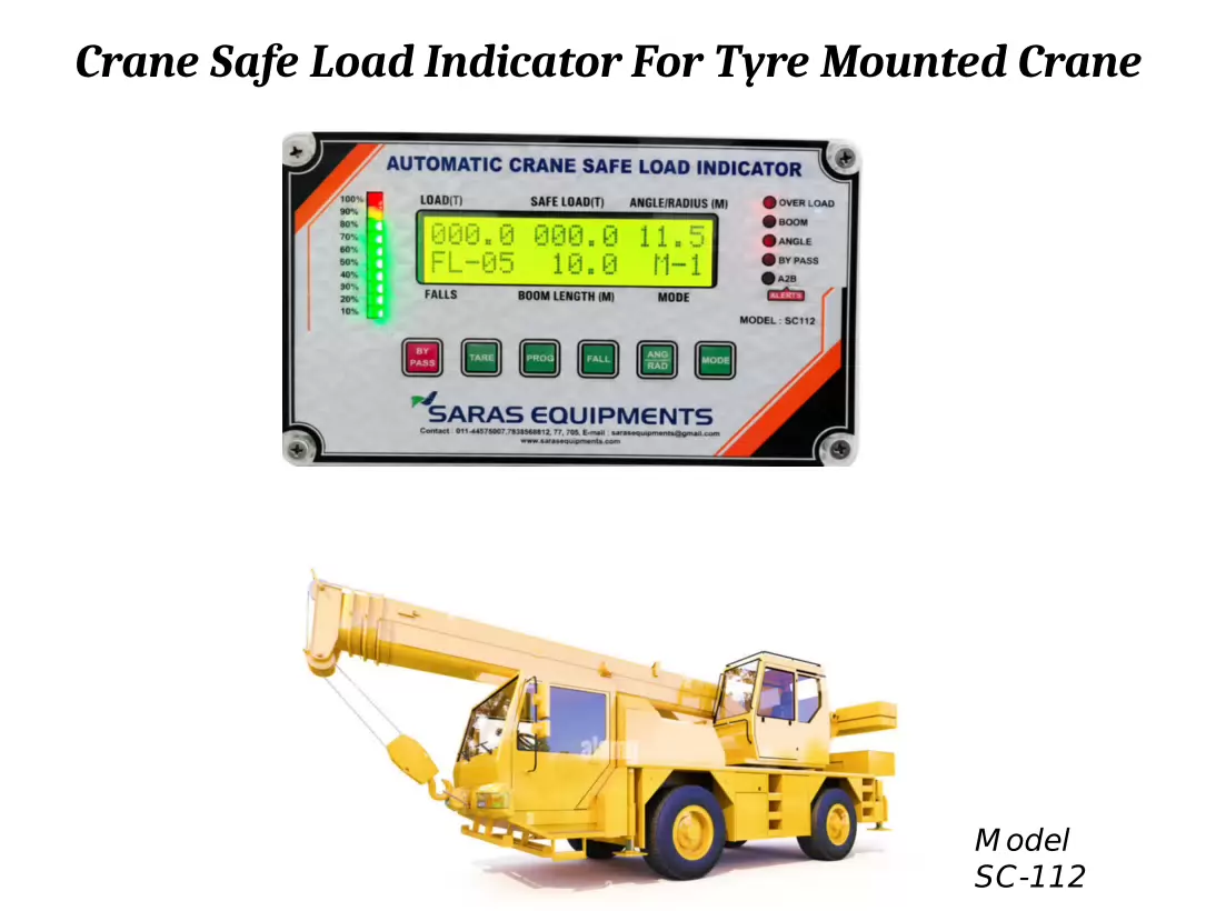 Crane Safe Load Indicator for Tyre Mounted Crane