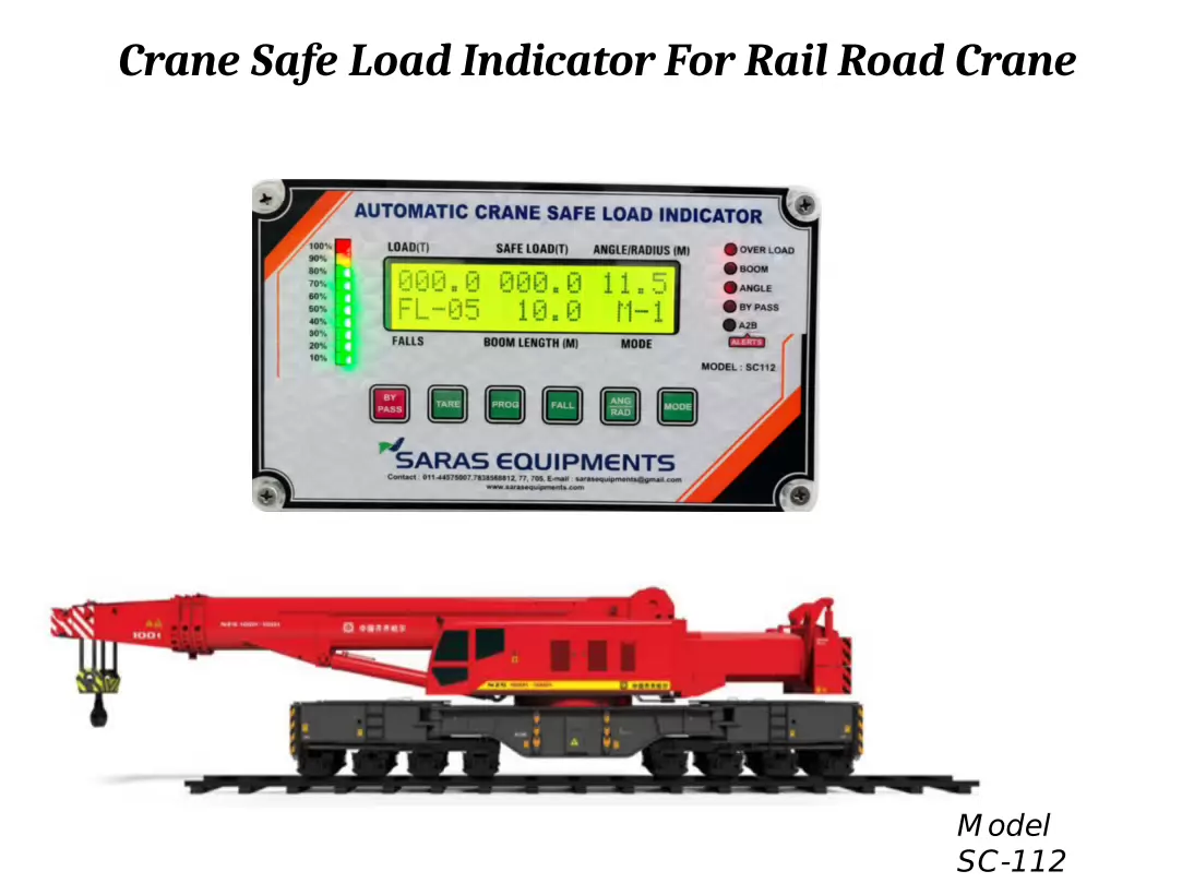 Crane Safe Load Indicator for Rail Road Crane
