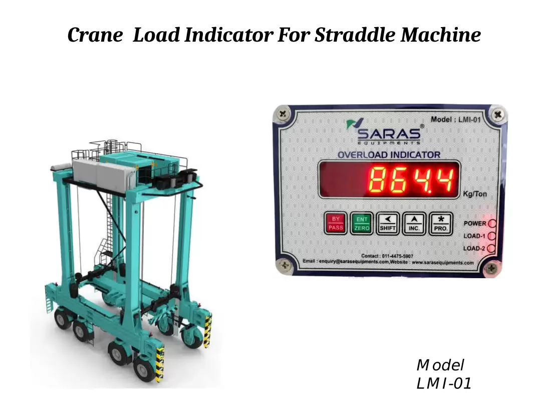 Crane Safe Load Indicator for Straddle Crane