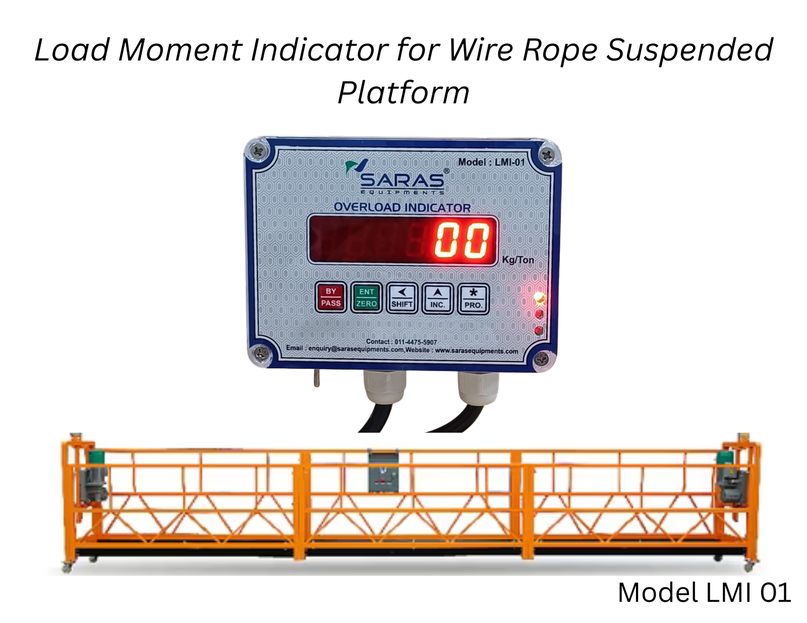 Load Moment Indicator For Wire Rope Suspended Platform