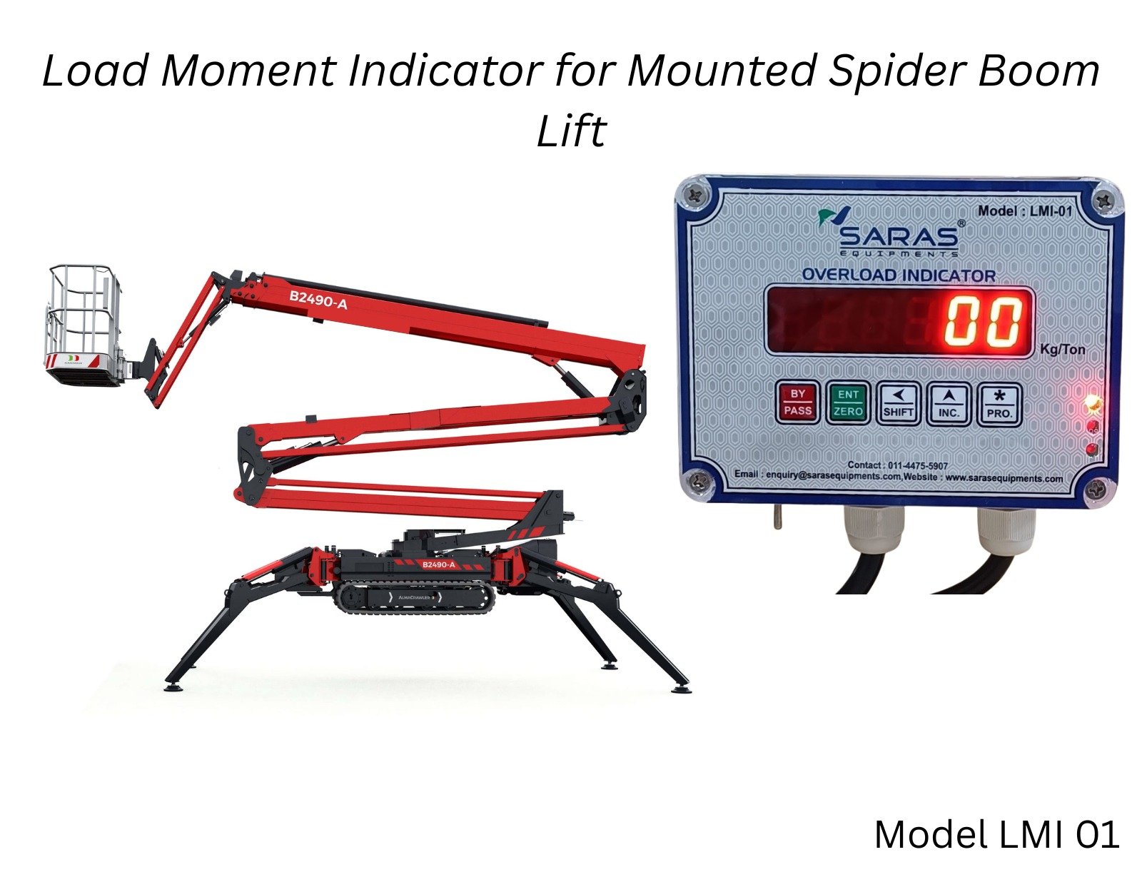Load Moment Indicator For Mounted Spider Boom Lift